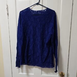 Hanky Panky Blue Long Sleeve Blouse 032